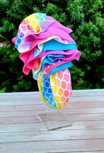 Load image into Gallery viewer, Mermaid Scales Ruffle Headwrap
