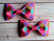 Load image into Gallery viewer, Pink Scales Ribbon Piggies Set
