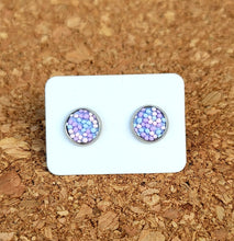 Load image into Gallery viewer, Powderpuff Sprinkles Vegan Leather Small Earring Studs
