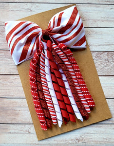 Candy Cane Korker Bow