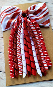 Candy Cane Korker Bow