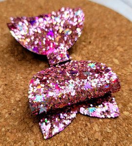 Autumn Leaves Glitter Layered Leatherette Bow
