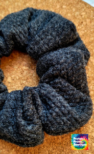 Sweater Weather Charcoal Scrunchies