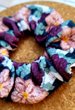 Load image into Gallery viewer, Fall Floral Stripes Scrunchies
