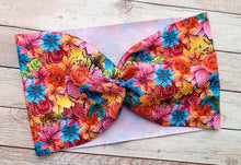 Load image into Gallery viewer, Vibrant Fall Flowers Mama Wide Headband
