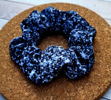 Load image into Gallery viewer, Charcoal Faux Glitter Scrunchie
