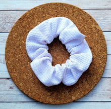 Load image into Gallery viewer, White and Gold Glitter Scrunchie
