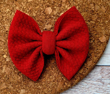 Load image into Gallery viewer, Red Baby Solid Fabric Bow
