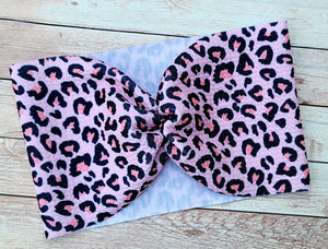 Pink Cheetah Mama Wide Headband
