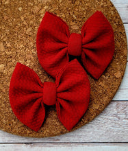 Load image into Gallery viewer, Red Piggies Fabric Bows
