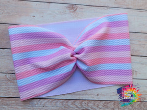 Pastel Stripes Mama Wide Headband