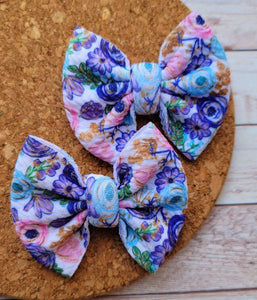 Spring Florals Fabric Piggie Bows