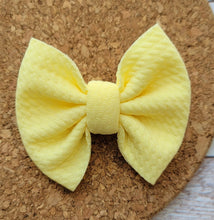 Load image into Gallery viewer, Banana Yellow Baby Solid Fabric Bow
