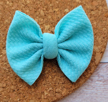 Load image into Gallery viewer, Light Turquoise Baby Solid Fabric Bow
