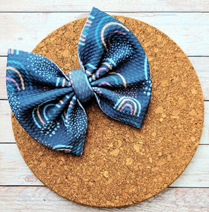 Boho Rainbows Fabric Bow