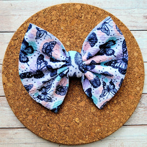 Butterfly Dots Fabric Bow