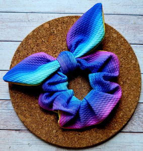 Rainbow Ombre Bow Scrunchie