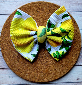 Lemons Fabric Bow