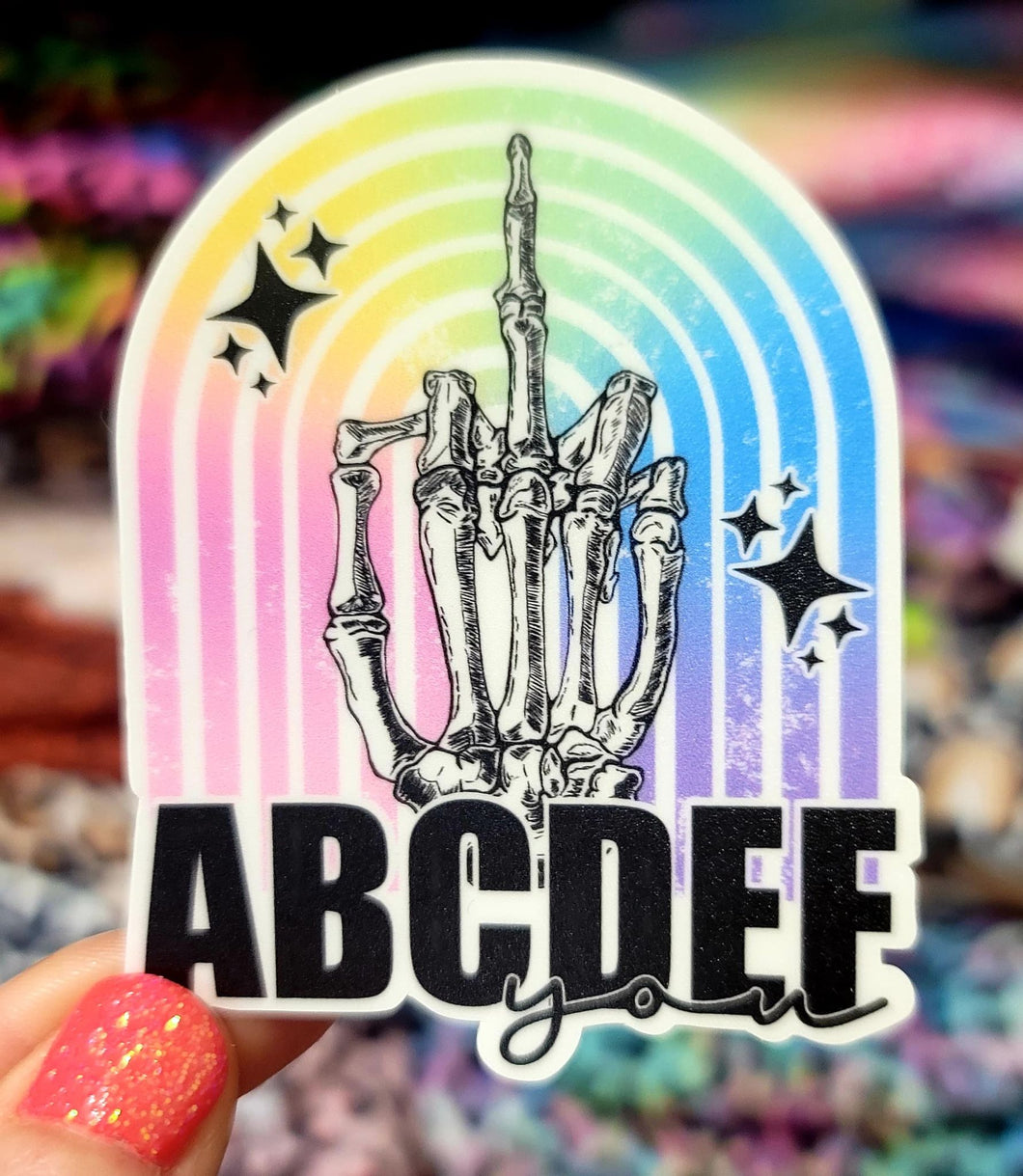 ABCDEF You MATTE Vinyl Sticker