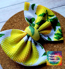 Load image into Gallery viewer, Lemons Fabric Bow
