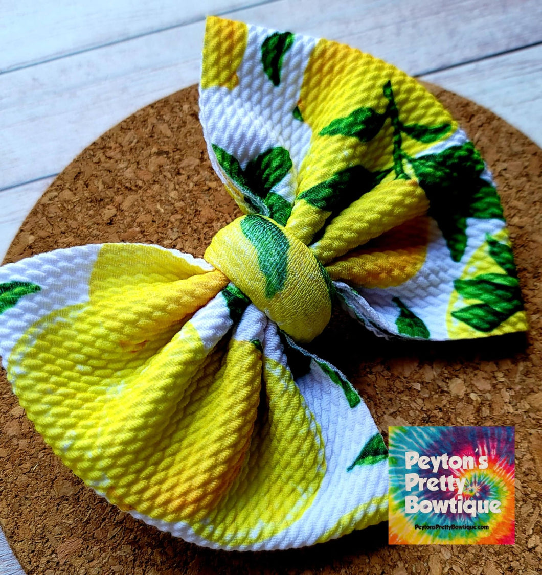 Lemons Fabric Bow