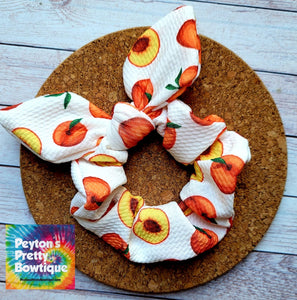 Peaches Bow Scrunchie