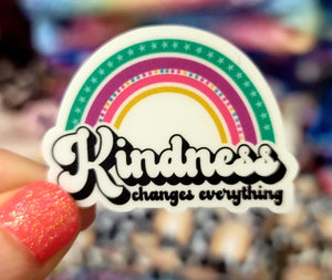 Kindness Changes Everything Rainbow MINI MATTE Vinyl Sticker