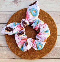 Load image into Gallery viewer, Drippy Donuts Bow Scrunchie
