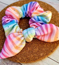 Load image into Gallery viewer, Neon Zebra Bow Scrunchie
