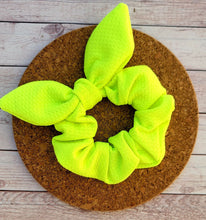 Load image into Gallery viewer, Neon Yellow Bow Scrunchie
