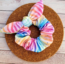 Load image into Gallery viewer, Neon Zebra Bow Scrunchie
