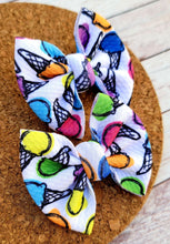 Load image into Gallery viewer, Neon Ice Cream Piggies Fabric Bows
