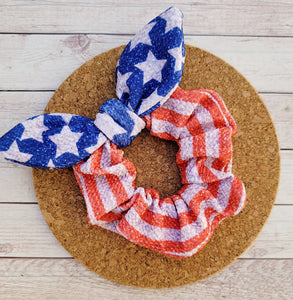 Stars & Stripes Bow Scrunchie