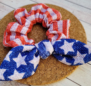 Stars & Stripes Bow Scrunchie