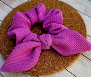 Neon Purple Bow Scrunchie