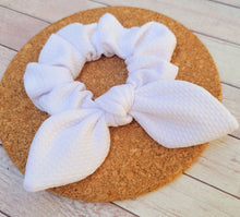 Load image into Gallery viewer, White Bow Scrunchie
