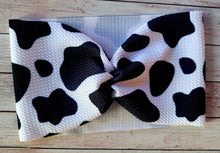 Load image into Gallery viewer, Cow Print Mama Wide Headband
