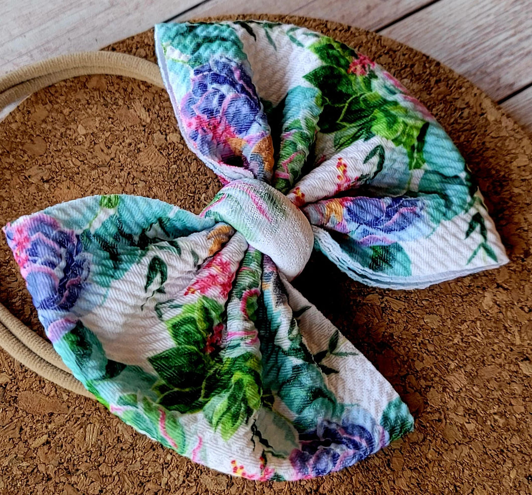 Succulents Fabric Bow