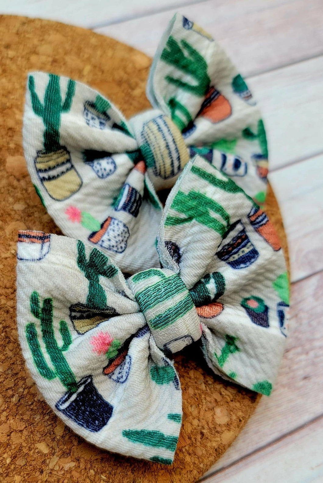 Cacti Piggies Fabric Bows