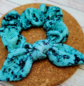 Turquoise Stone Bow Scrunchie