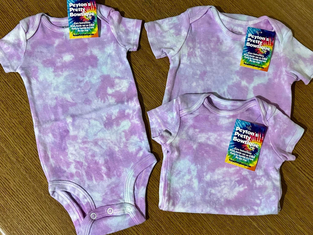 Hand Dyed Baby Bodysuit Sizes 6 Month and 18 Month