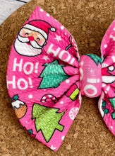 Load image into Gallery viewer, Pink Christmas Fabric Bow
