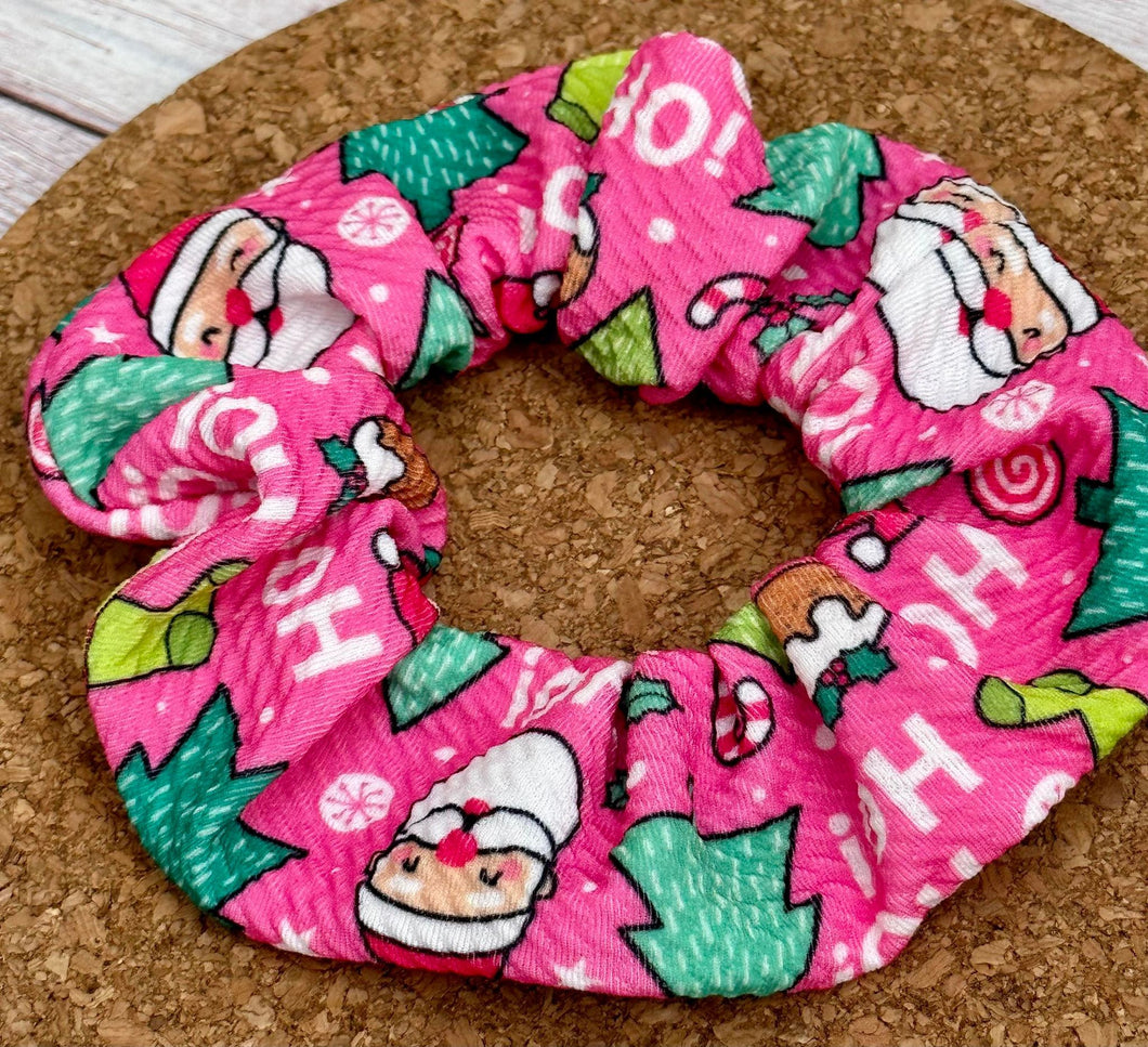 Pink Christmas Scrunchie