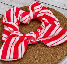 Load image into Gallery viewer, Candy Cane Bow Scrunchie
