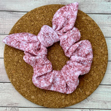 Load image into Gallery viewer, Dusty Rose Pink Glitter Bow Scrunchie

