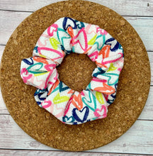 Load image into Gallery viewer, Multi Hearts Scrunchie
