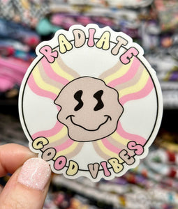 Radiate Good Vibes MATTE Vinyl Sticker