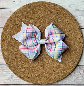Easter Plaid Pattern Bow
