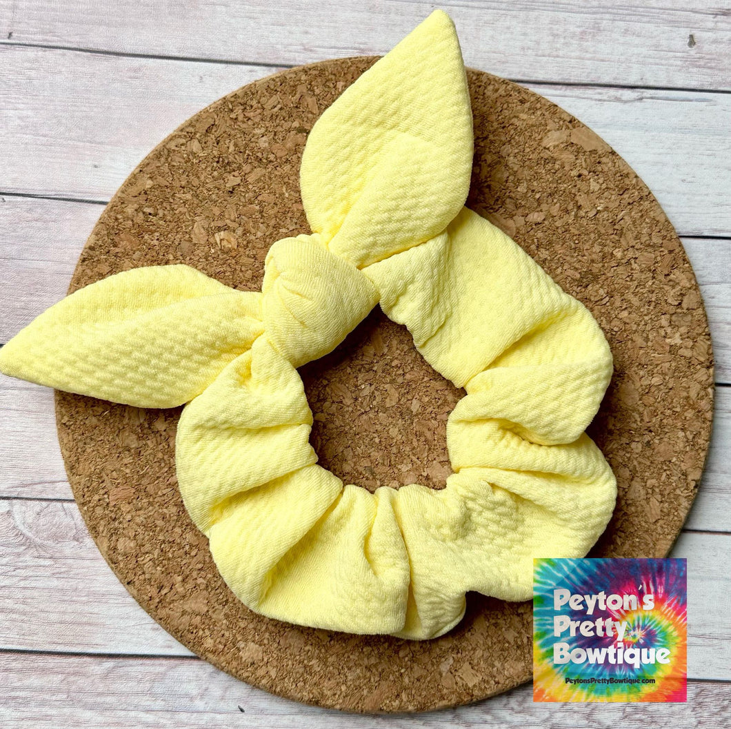 Banana Yellow Bow Scrunchie