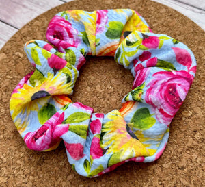 Sunflowers and Roses Scrunchie